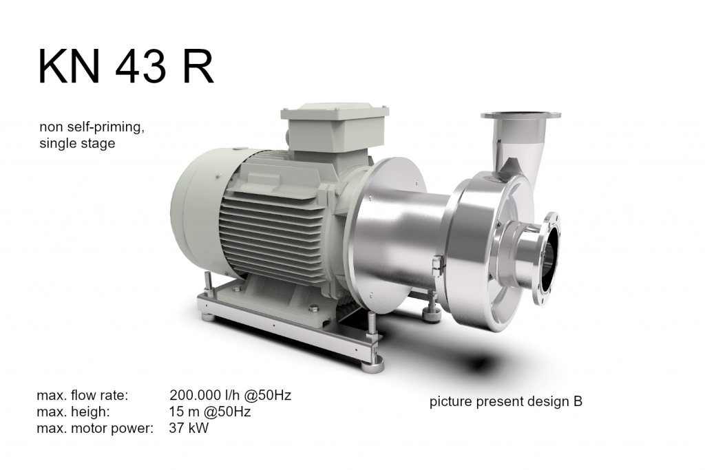 KN43R non self-priming, single stage pump